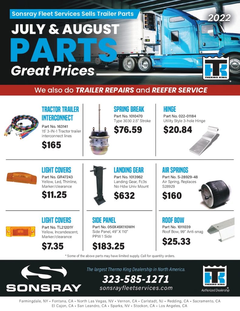 Fleet Parts Specials Sonsray Fleet Services